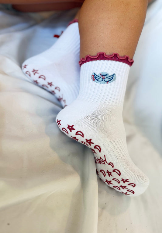 Pi Beta Phi Pilates Grippy Socks