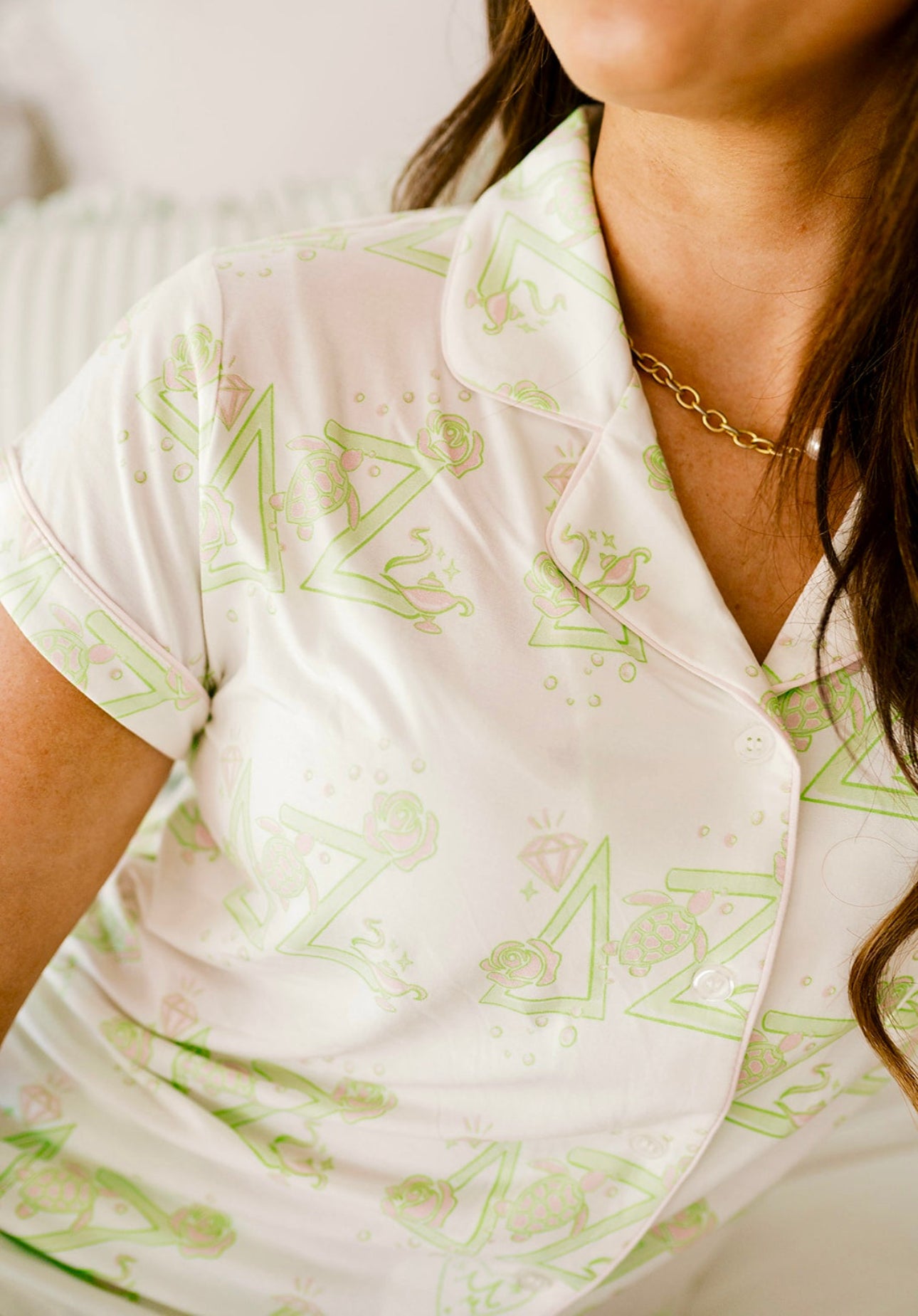 Delta Zeta Dreams Short Set Pajamas