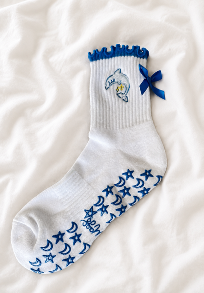 Delta Delta Delta Pilates Grippy Socks