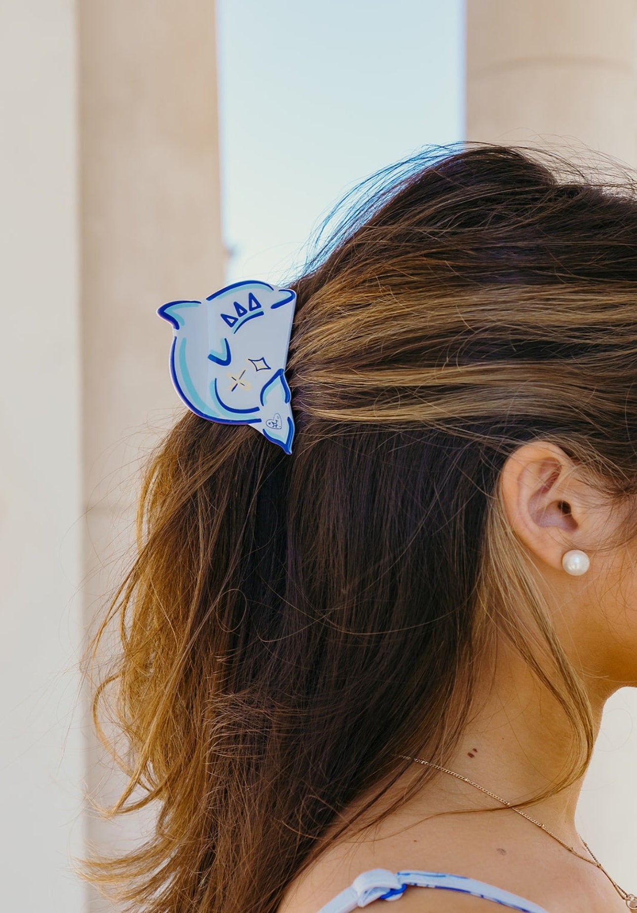 Delta Delta Delta Hair Claw Clip
