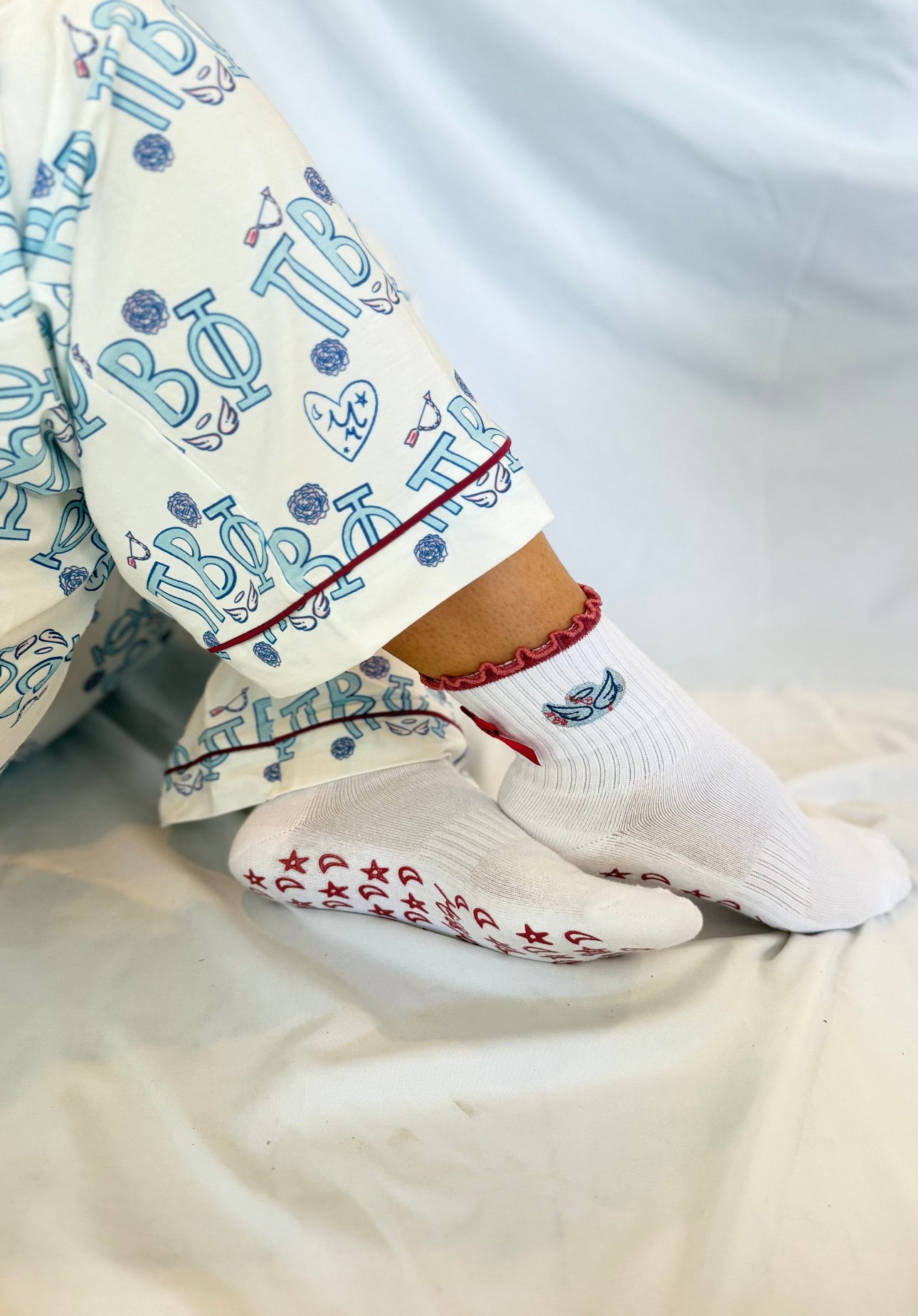 Pi Beta Phi Pilates Grippy Socks