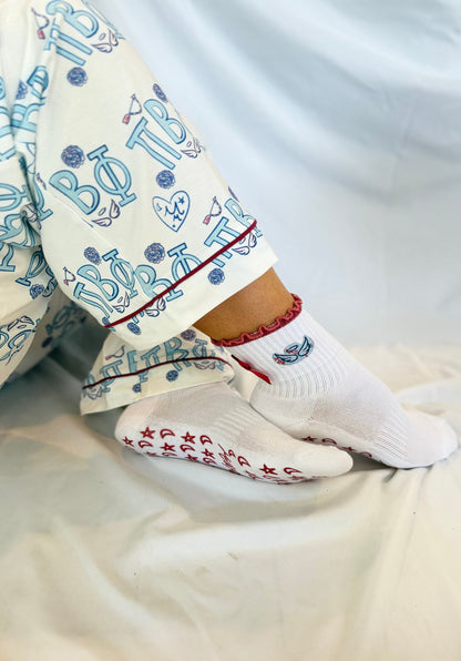 Pi Beta Phi Pilates Grippy Socks
