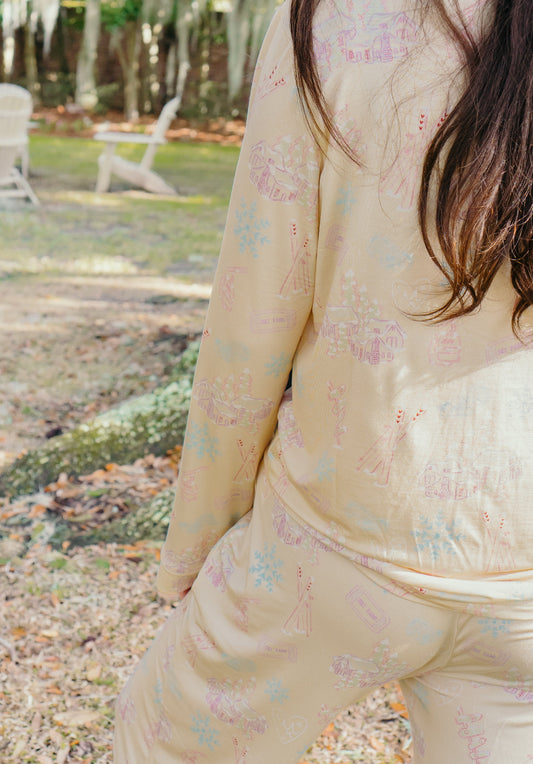 Ski Chalet Chic Dreams Long Set Pajamas
