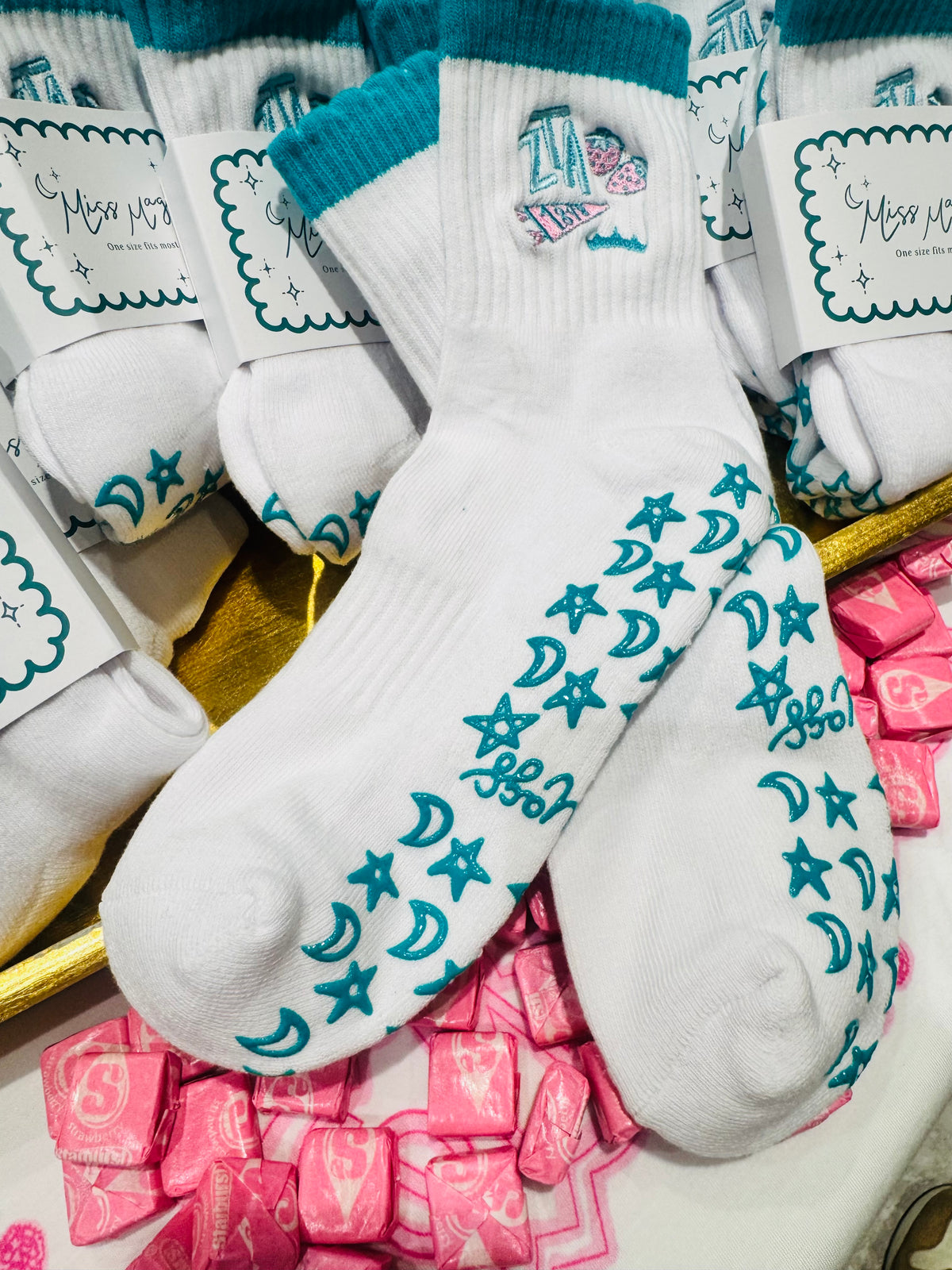 Zeta Tau Alpha Pilates Grippy Socks