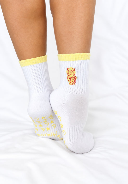 Chi Omega Pilates Grippy Socks