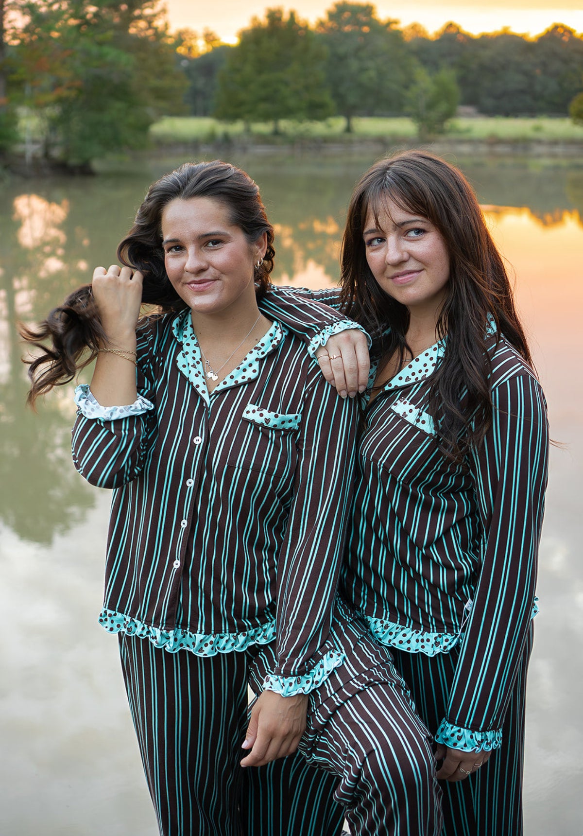 Cocoa Crush Dreams Ruffled Long Set Pajamas