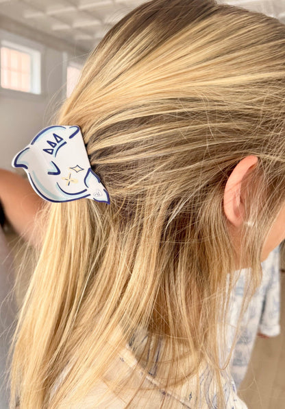Delta Delta Delta Hair Claw Clip