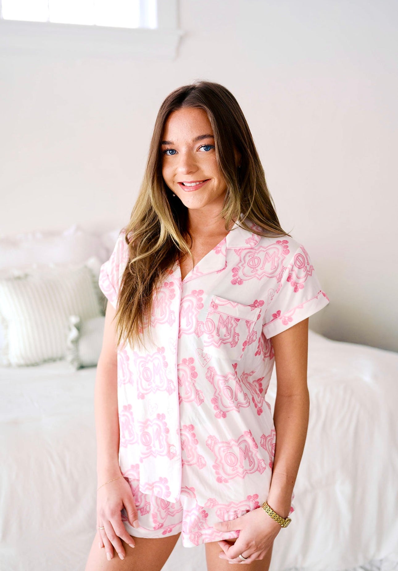 Phi Mu Dreams Short Set Pajamas
