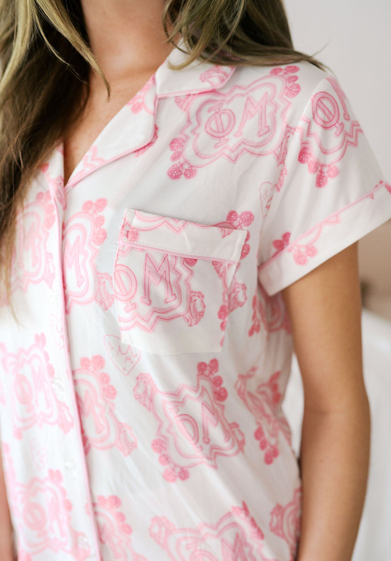 Phi Mu Dreams Short Set Pajamas