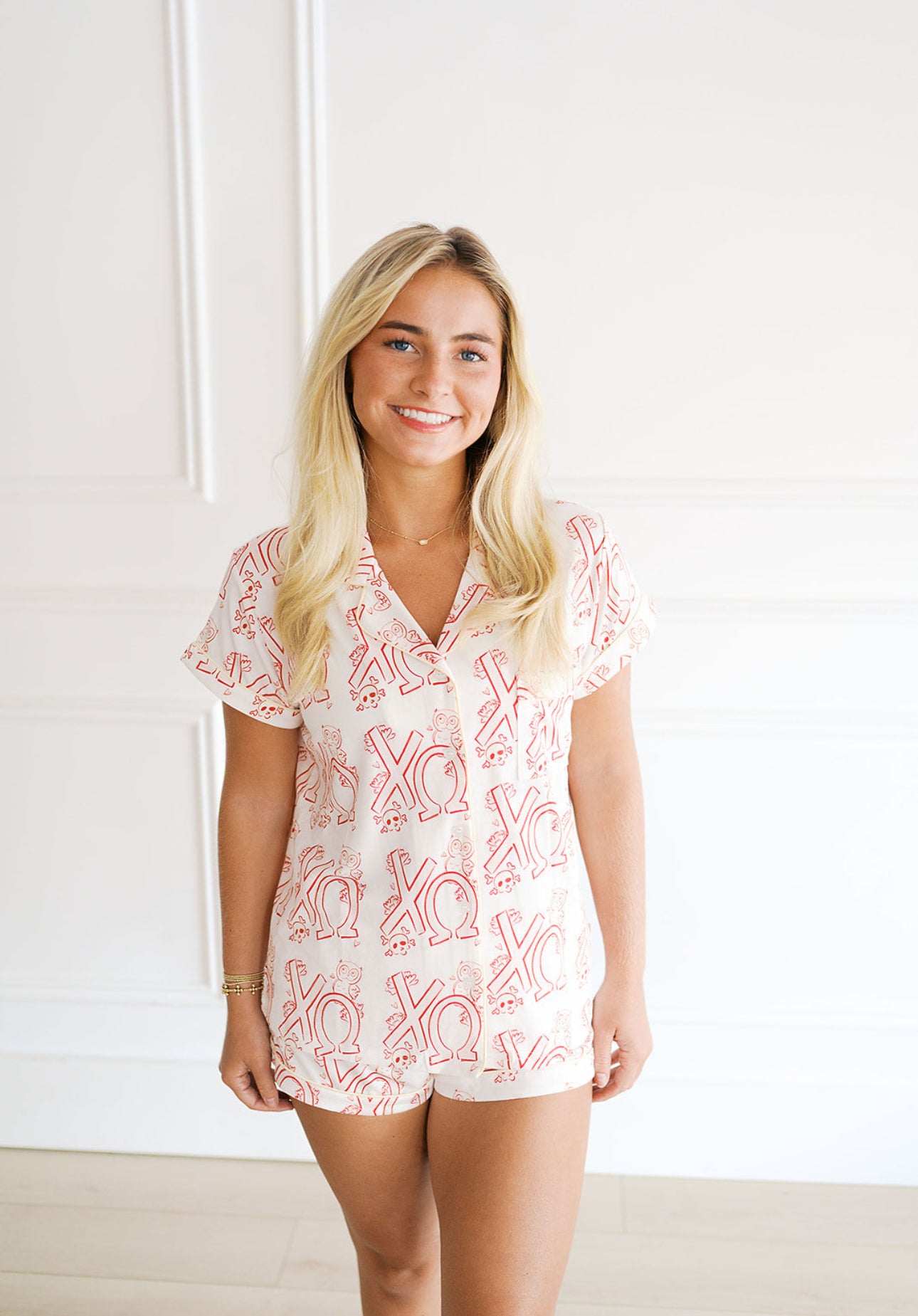 Chi Omega Dreams Short Set Pajamas