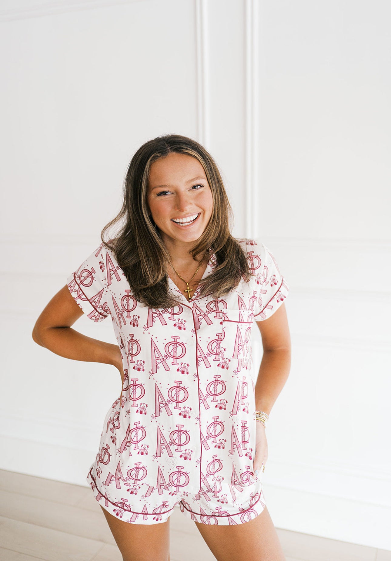 Alpha Phi Dreams Short Set Pajamas