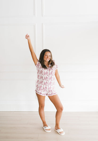 Alpha Phi Dreams Short Set Pajamas