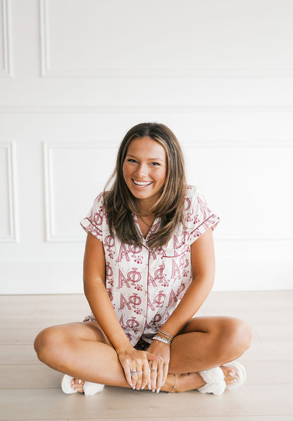 Alpha Phi Dreams Short Set Pajamas