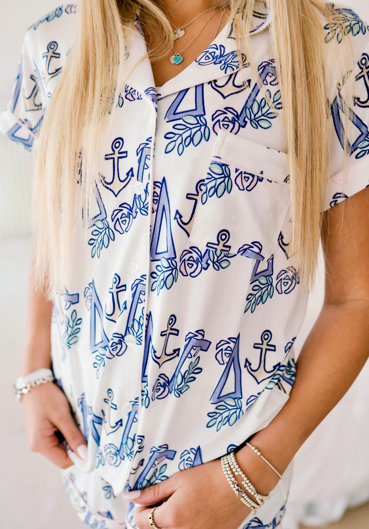 Delta Gamma Dreams Short Set Pajamas