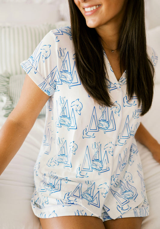 Delta Delta Delta Dreams Short Set Pajamas