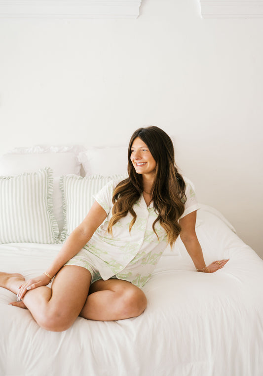 Delta Zeta Dreams Short Set Pajamas
